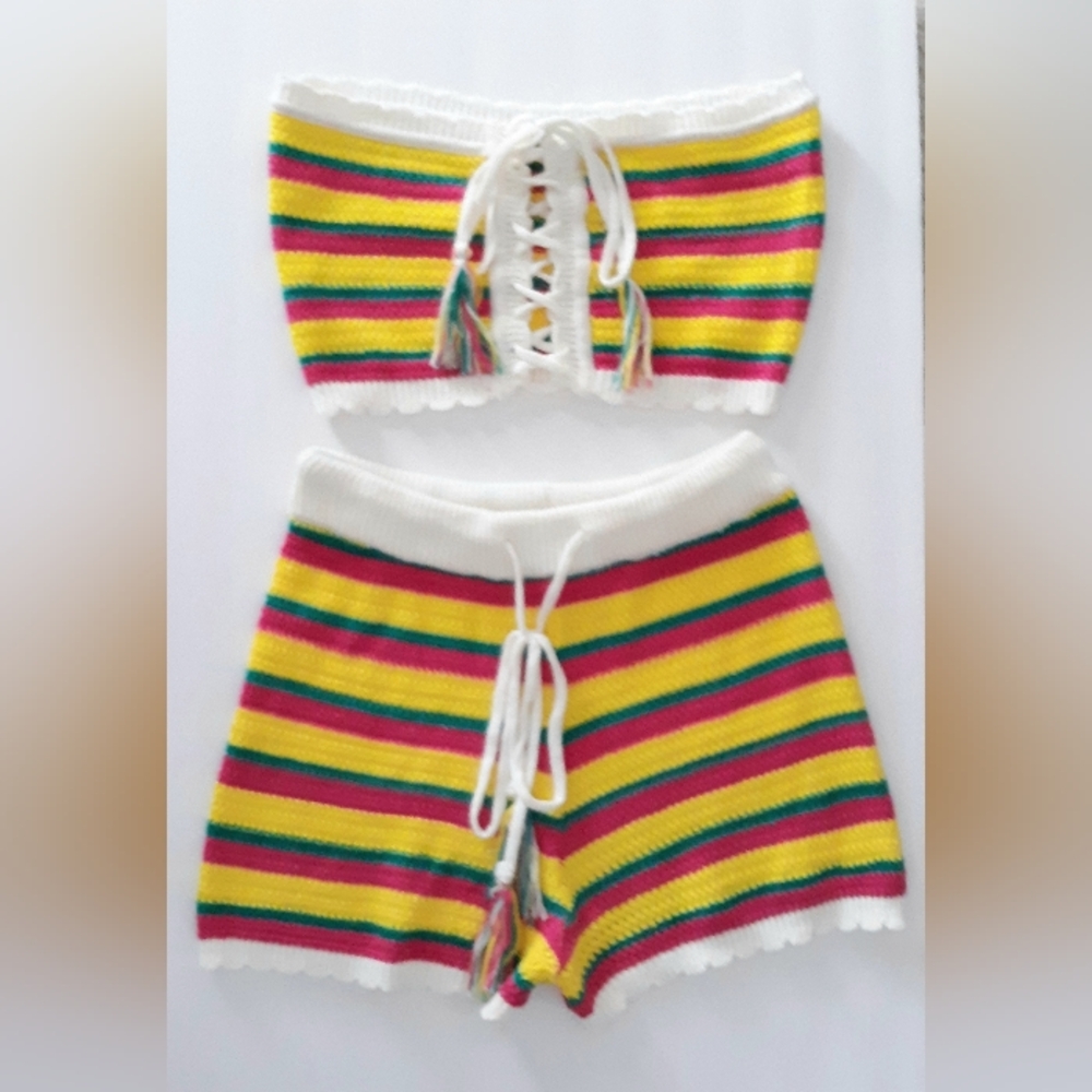 Almost Famous Knit Shorts Set